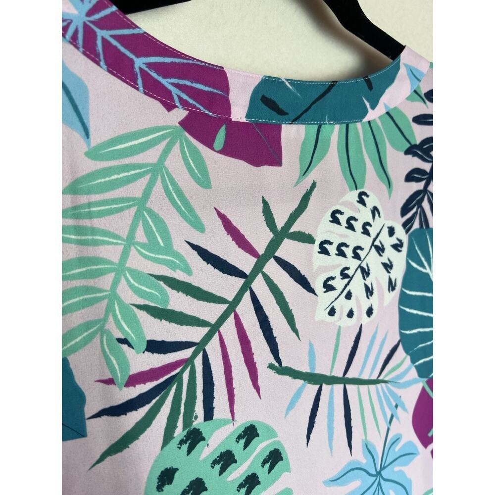 Violet & Claire Women's Sleeveless Pink Purple Tropical Print Blouse Size XL - Picture 6 of 6